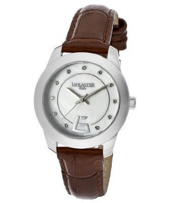 White Mother Of Pearl Dial Brown Genuine Leather