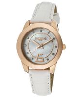 White Mother Of Pearl Dial White Genuine Leather