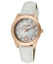 White Mother Of Pearl Dial White Genuine Leather