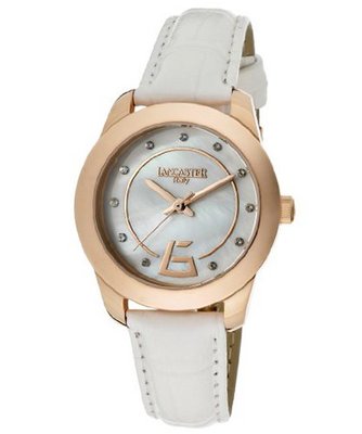 White Mother Of Pearl Dial White Genuine Leather