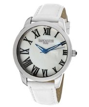 White Mother Of Pearl Dial White Genuine Leather