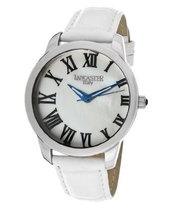White Mother Of Pearl Dial White Genuine Leather