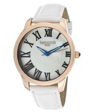 White Mother Of Pearl Dial White Genuine Leather