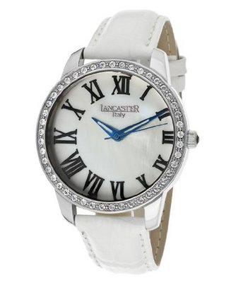 White Mother Of Pearl Dial White Genuine Leather