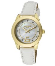 White Mother Of Pearl Dial White Genuine Leather