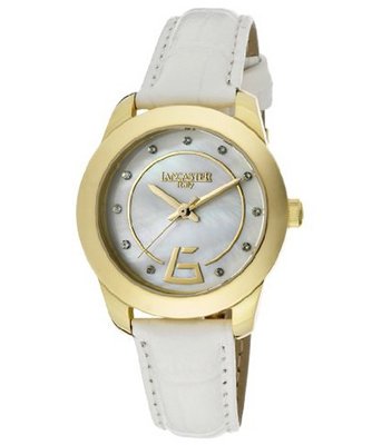White Mother Of Pearl Dial White Genuine Leather