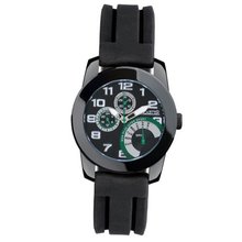 Lancaster Non Plus Ultra OLA0462NRSLNR 46 Stainless Steel Case Black Silicone Mineral Quartz