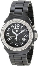 Lancaster OLA0285NR-NR Diamond Accented Chronograph Black Dial Black Ceramic