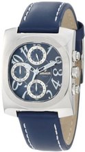 Lancaster OLA0288BSBN-BLBN Chronograph Blue Textured Dial Blue Leather
