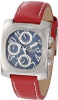 Lancaster OLA0288BSBN-RSBN Chronograph Blue Textured Dial Red Leather