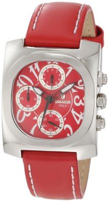 Lancaster OLA0288RSBN-RSBN Chronograph Red Dial Red Leather