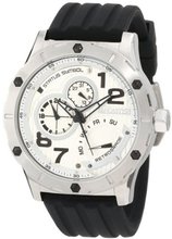 Lancaster OLA0368BN Silver Textured Dial Black Silicone