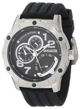 Lancaster OLA0368NR Black Textured Dial Black Silicone