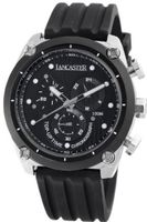 Lancaster OLA0380NR Top Up Time Chronograph Black Dial Silicone