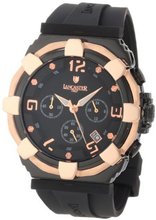 Lancaster OLA0440BK-NR-NR Chronograph Black Dial Black Silicone