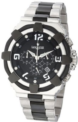 Lancaster OLA0440MB-SS-NR Chronograph Black Dial Stainless Steel
