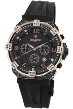 Lancaster OLA0441L/BK/RG/NR Robusto Diamonds Chronograph Black Dial Rubber