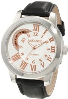 Lancaster OLA0444SL-RG-NR Non Plus Ultra Silver Textured Dial Leather