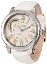 Lancaster OLA0444SL-YG-BN Non Plus Ultra White Textured Dial White Leather
