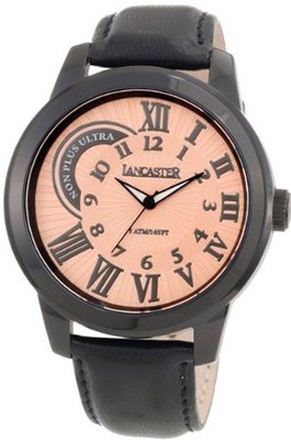 Lancaster OLA0446RG-NR-NR Non Plus Ultra Rose Textured Dial Black Leather