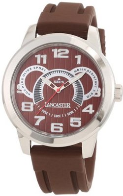 Lancaster OLA0456MR-SL-MR Non Plus Ultra Brown Textured Dial Brown Silicone