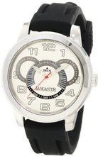 Lancaster OLA0456SL-NR-NR Non Plus Ultra Silver Textured Dial Black Silicone