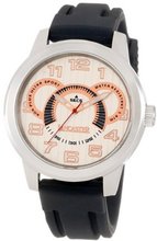 Lancaster OLA0456SL-RG-NR Non Plus Ultra Silver Textured Dial Black Silicone