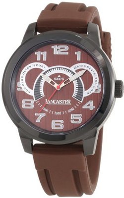 Lancaster OLA0458MR-SL-MR Non Plus Ultra Brown Textured Dial Brown Silicone