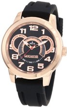 Lancaster OLA0459NR-RG-NR Non Plus Ultra Black Textured Dial Silicone