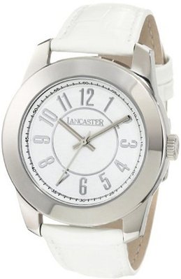 Lancaster OLA0468BN-BN Non Plus Ultra White Dial White Leather
