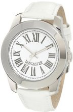 Lancaster OLA0470BN-BN Non Plus Ultra White Dial White Leather