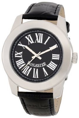 Lancaster OLA0470NR-NR Non Plus Ultra Black Dial Black Leather