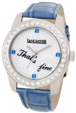 Lancaster OLA0476BN-VR Non Plus Ultra Mother of Pearl Dial Blue Leather