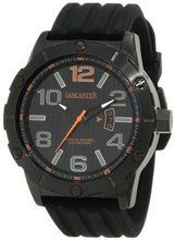 Lancaster OLA0479NR-AR-NR Trendy Black Striped Dial Black Silicone