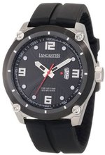 Lancaster OLA0480NR Trendy Black Textured Dial Black Silicone