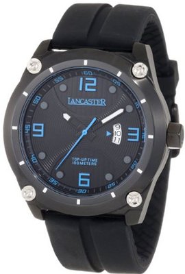 Lancaster OLA0481NR-BL-NR Trendy Black Textured Dial Black Silicone