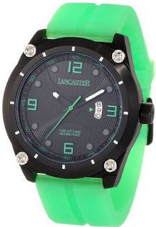 Lancaster OLA0481NR-VR-VR Trendy Black Dial Green Silicone