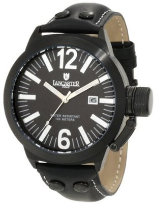 Lancaster OLA0482LBK-NR-NR Black Dial Leather