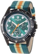Lancaster OLA0483BKVR-VRAORVR Chronograph Green Dial Green and Orange Striped Fabric