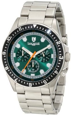 Lancaster OLA0483SSMB-VR Chronograph Green Dial Stainless Steel