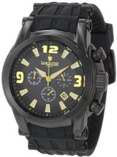 Lancaster OLA0548BK-NR-GL-NR Chronograph Black Dial Black Silicone
