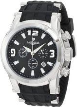 Lancaster OLA0548SS-NR-NR Chronograph Black Dial Black Silicone