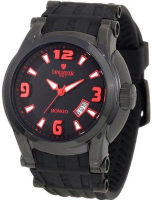 Lancaster OLA0549BK-NR-RS-NR Bongo Black Dial Black Silicone