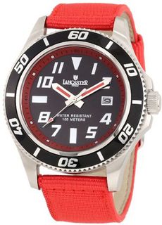 Lancaster OLA0628TNR-RS-RS Black Dial Red Nylon