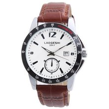 LAOGESHI Classic Leather Band & Dail  Couple Quartz Wrist 3Colors