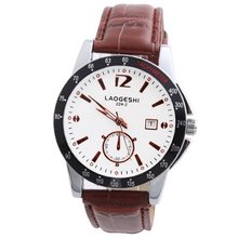 LAOGESHI Classic Leather Band & Dail Couple Quartz Wrist 3Colors
