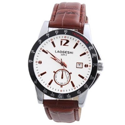 LAOGESHI Classic Leather Band & Dail Couple Quartz Wrist 3Colors