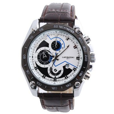 LAOGESHI New Fashion Army Military Leather  Sport Unisex Quartz Wrist 2 Colors