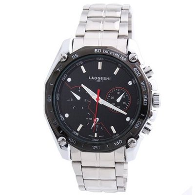 LAOGESHI New Fashion  Military Army Stainless Steel Black White Wrist