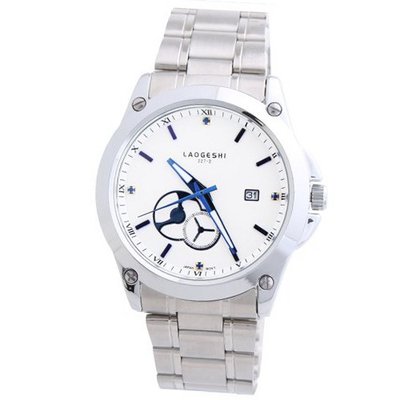 LAOGESHI New Fashion  Military Army Stainless Steel Black White Wrist